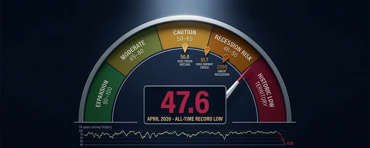 Michigan Consumer Sentiment Hits Record Low 47.6: The Worst Consumer Confidence Reading in 74 Years Explained